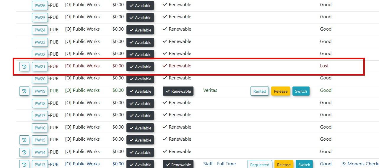 shows in the permit list as Lost.jpg